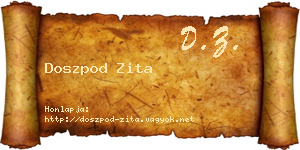 Doszpod Zita névjegykártya